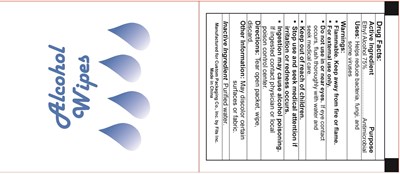 Alcohol wipes alcohol 75vv.jpg Principal Display Panel - Alcohol wipes alcohol 75vv